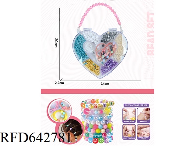 BRACELET HEART DIY BEADED BOX