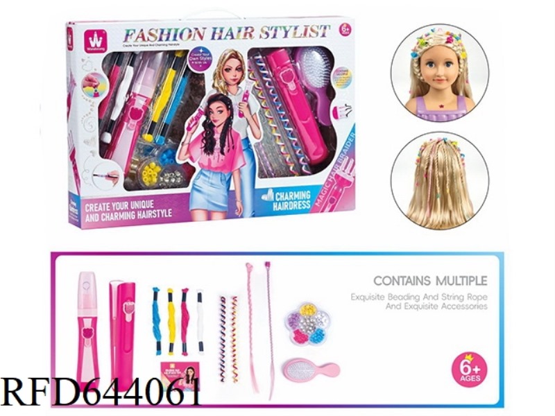 HAIR KNITTING TOYS-HAIR CLIP+ROPE KNITTING