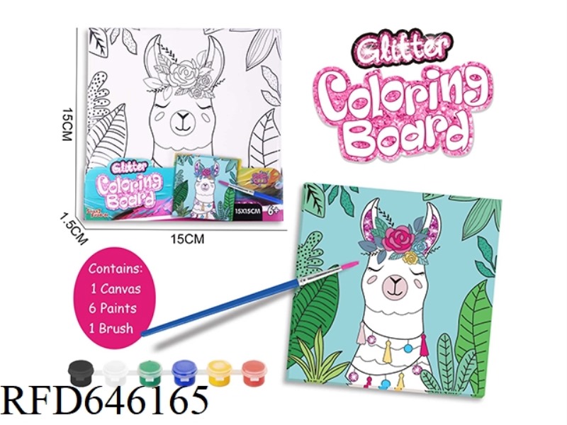 DIY COLORING SKETCHPAD SET-ALPACA (15X15CM)