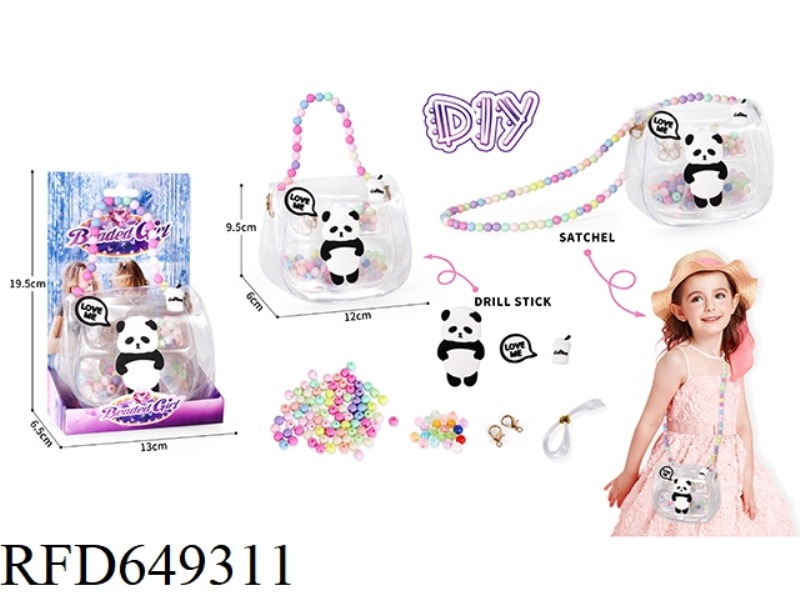 DIY HANDMADE, BEADED JEWELRY PACKAGE CARTOON PANDA
