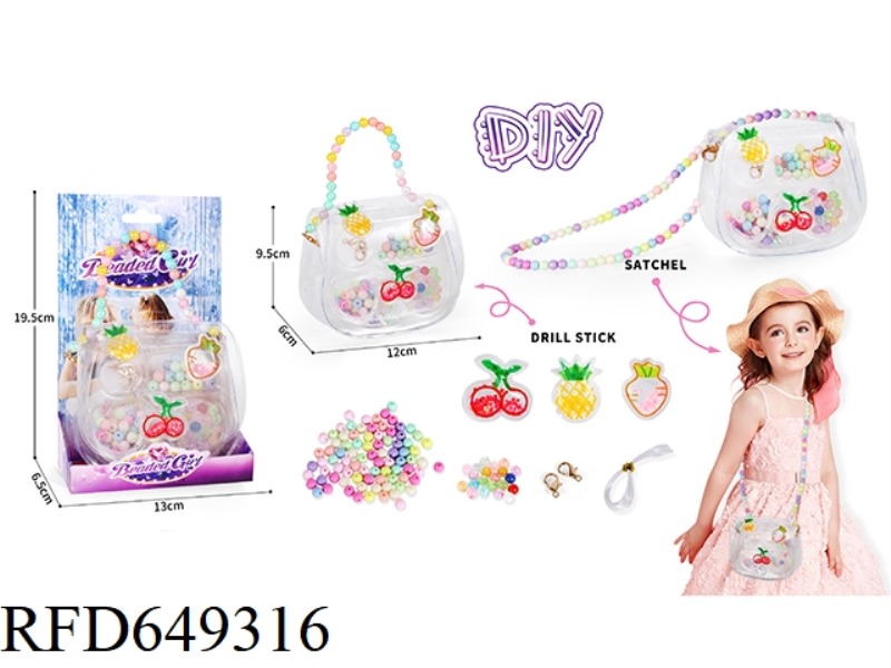 DIY HANDMADE, BEADED JEWELRY PACKAGE QUICKSAND SEQUINED FRUIT