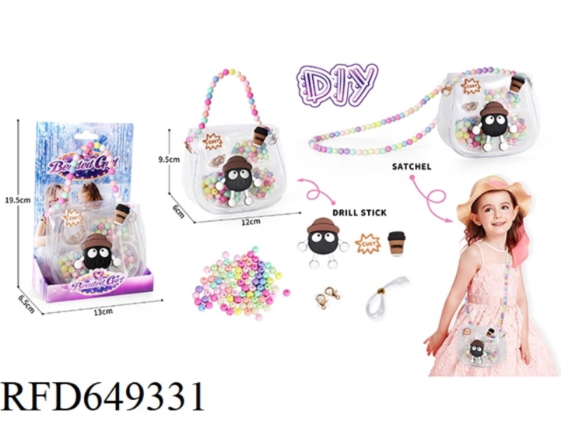 DIY HAND-MADE, BEADED JEWELRY PACKAGE BLACK BRIQUETTE ELF