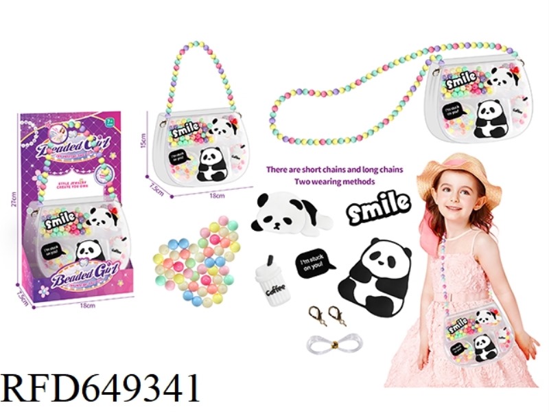 DIY HANDMADE, BEADED JEWELRY PACKAGE CUTE PANDA