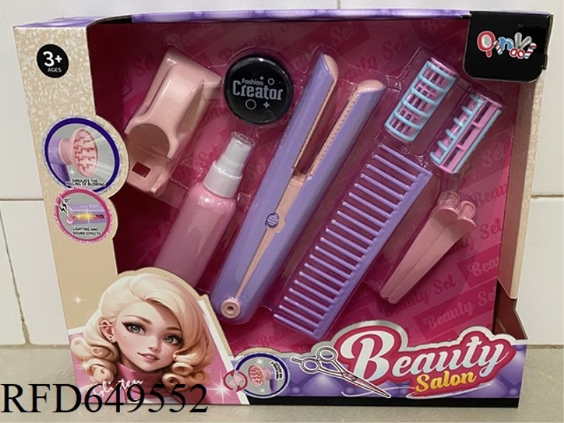 HAIRDRESSING SALON HAIR STRAIGHTENER SET (9PCS)