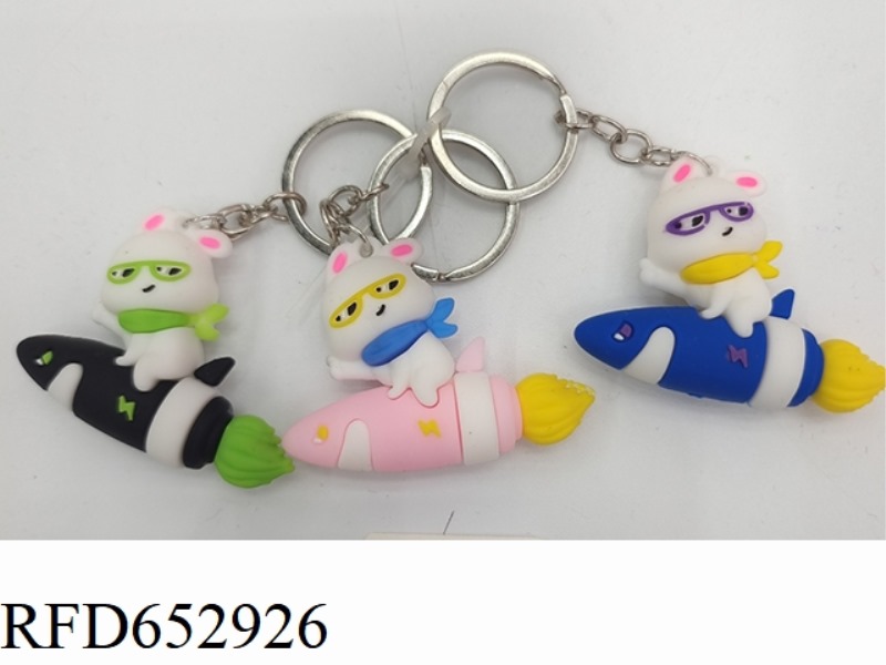 ROCKET RABBIT KEYCHAIN