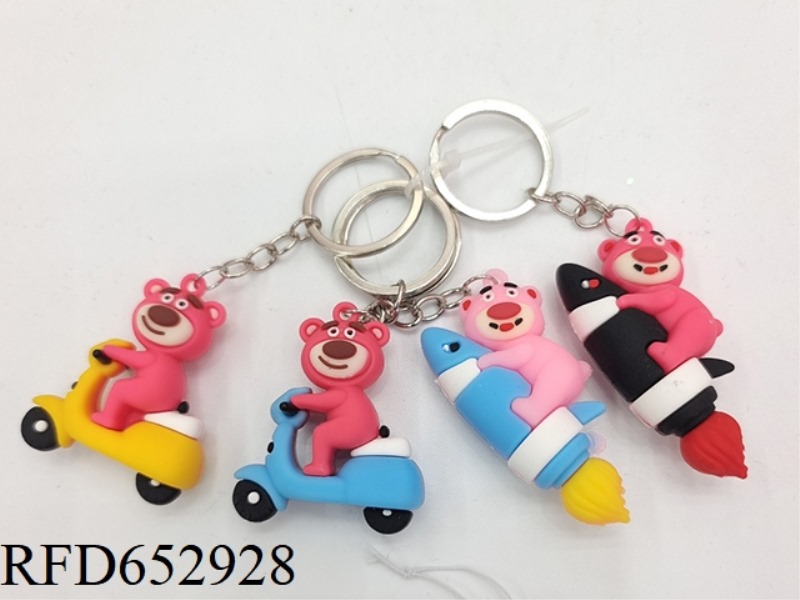 STRAWBERRY BEAR KEYCHAIN