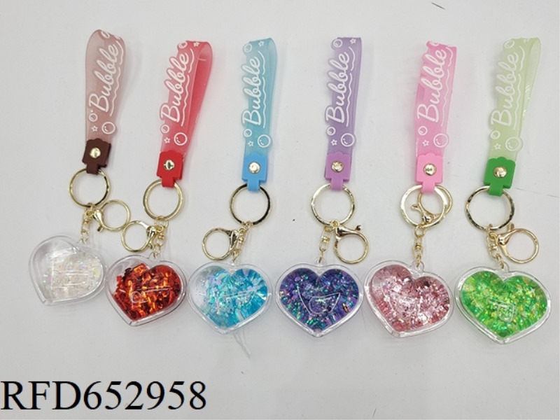 LOVE IN OIL LIQUID KEYCHAIN