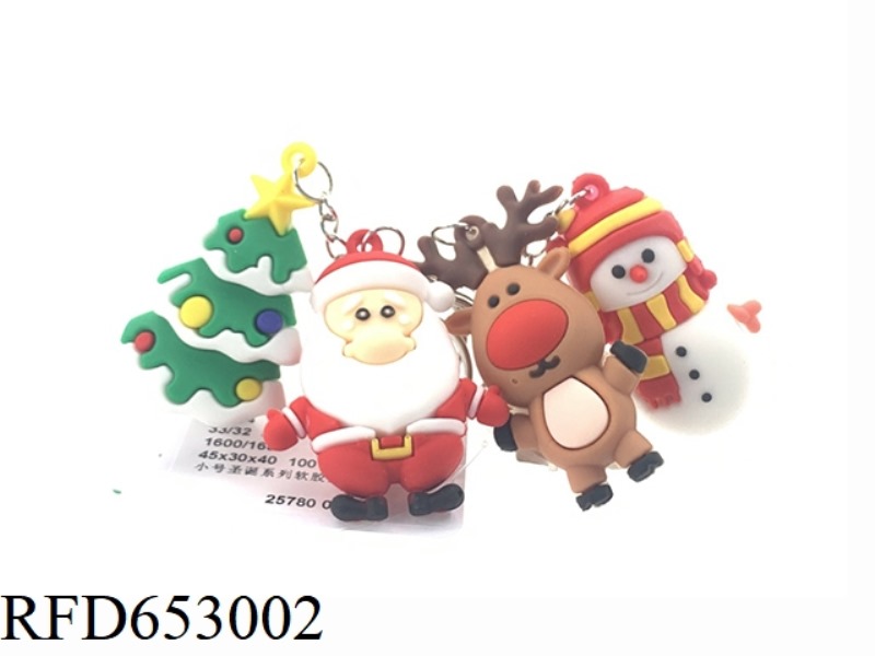 SMALL CHRISTMAS SERIES SOFT RUBBER PENDANT