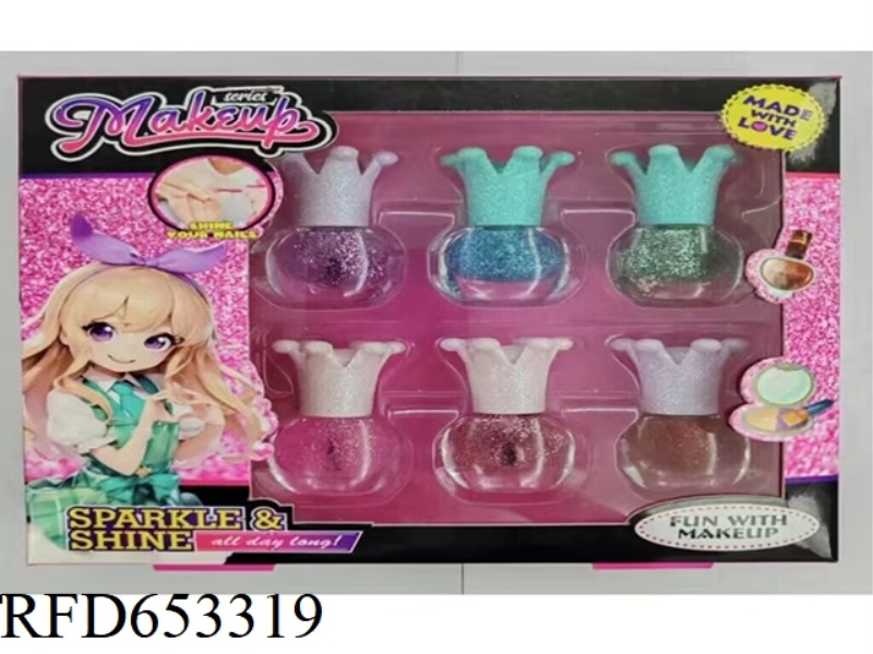 SIX-COLOR FLAT BOTTLE NAIL POLISH SET