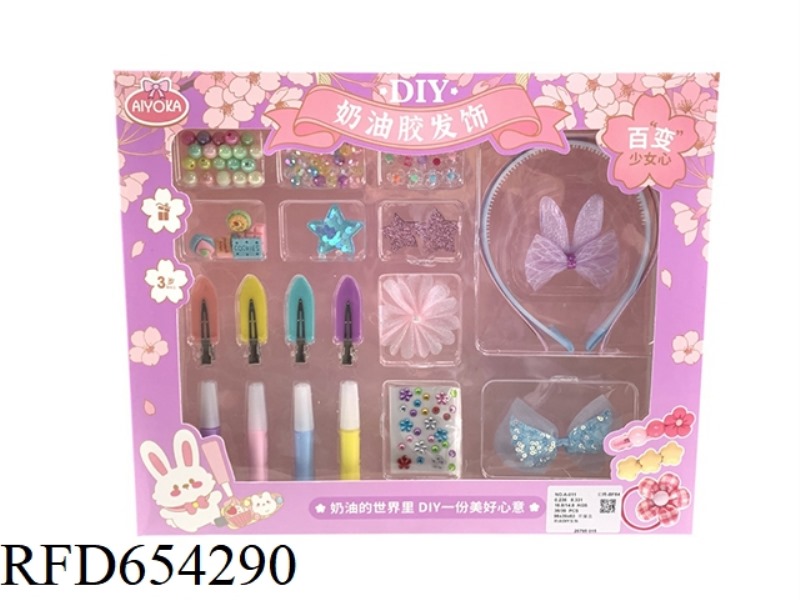 CREAM DIY HAIR ACCESSORIES