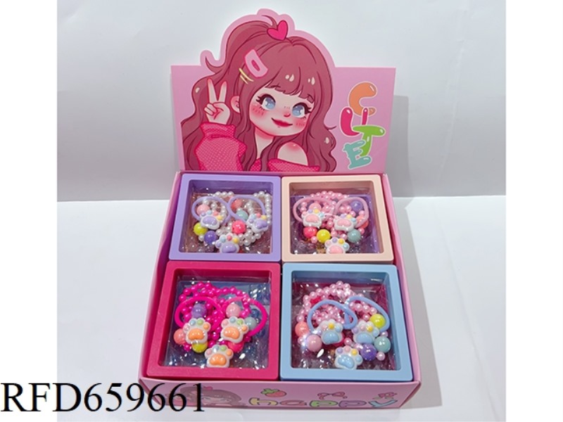 GIRLS ACCESSORIES (HAIR ACCESSORIES + BRACELETS) 12PCS