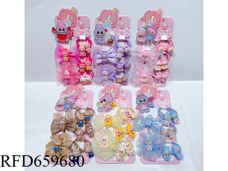 CLOTH ACCESSORIES SET (LEATHER BAND + HAIRPIN)