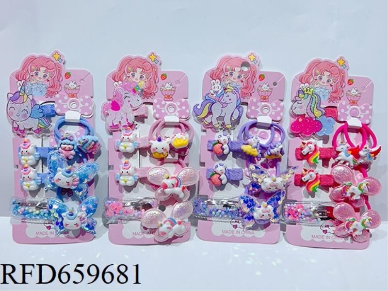 GIRLS' ACCESSORIES SET (LEATHER BAND + HAIRPIN)