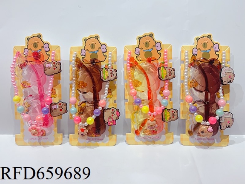 KAPIBALA ACCESSORIES SET (NECKLACE + GLASSES)
