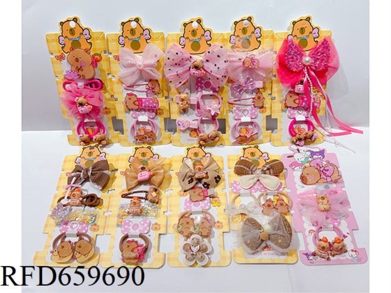 CAPIBALA ACCESSORIES SET (BOBBY PIN + LEATHER BAND)