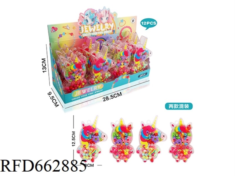 UNICORN DIY MACARON CANDY BEADED 12PCS