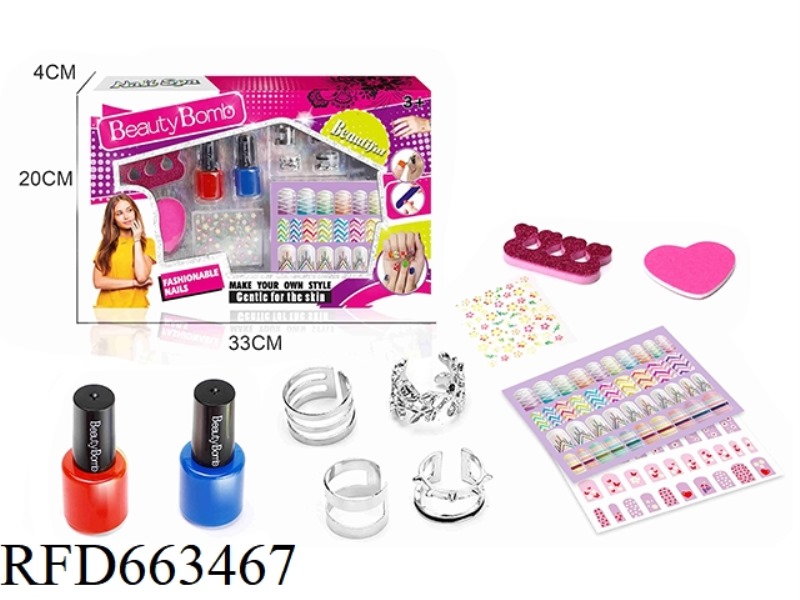 GIRLS NAIL COVER WITH RING