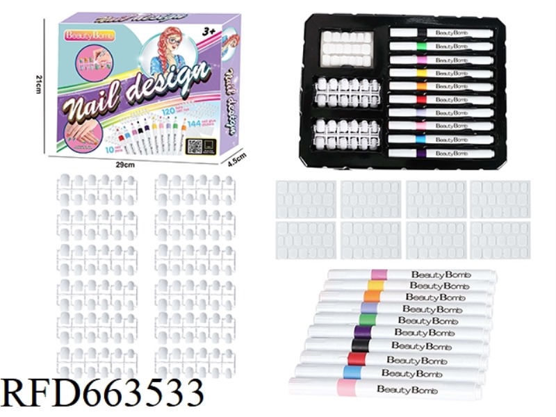 HAND-PAINTED NAIL ART SET