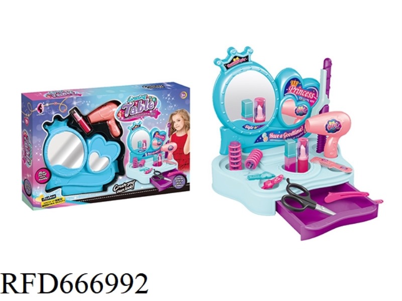 DOUBLE HEART-SHAPED DRESSING TABLE DRESSING BARBER SET