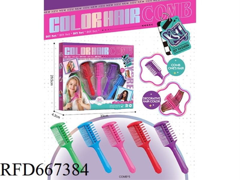 COLORED HAIR COMB