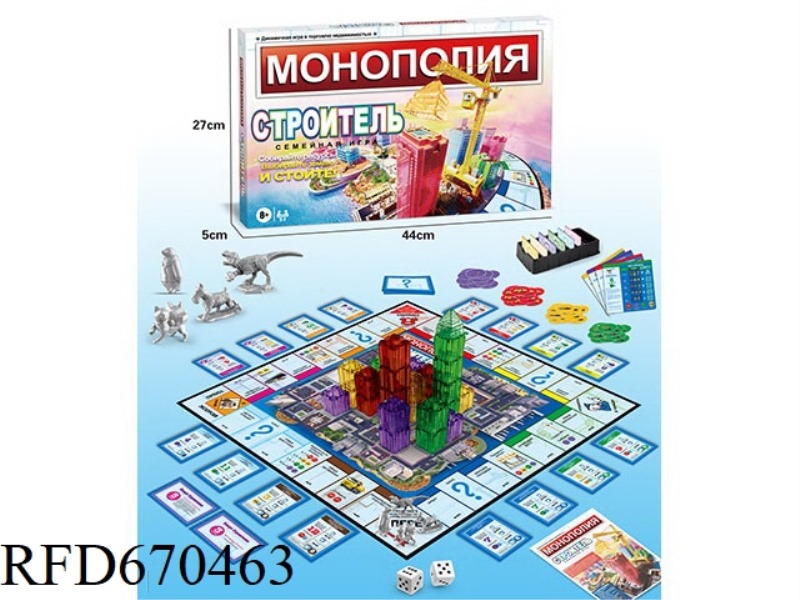 ARCHITECTURAL EMPIRE REAL ESTATE MONOPOLY/RUSSIAN PACKAGING