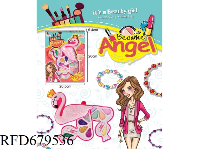 CHILDREN'S MAKEUP WITH THREE LAYERS OF SWAN