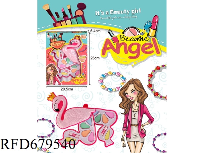 CHILDREN'S MAKEUP WITH THREE LAYERS OF SWAN