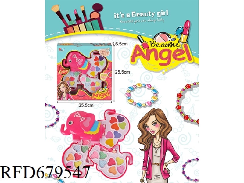 CHILDREN'S MAKEUP WITH FOUR LAYERS OF ELEPHANTS