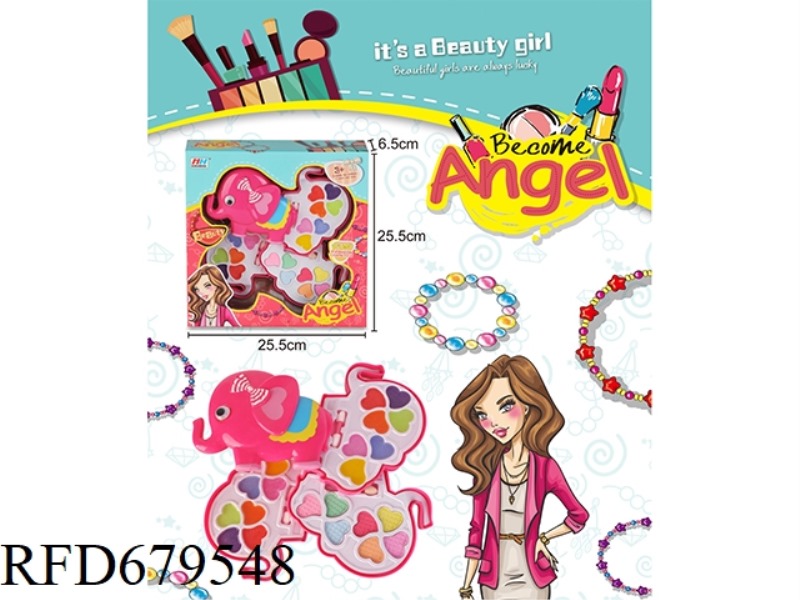 CHILDREN'S MAKEUP WITH FOUR LAYERS OF ELEPHANTS
