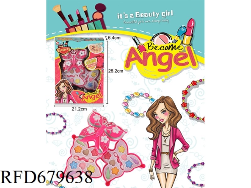 CHILDREN'S MAKEUP WITH THREE LAYERS OF BUTTERFLIES