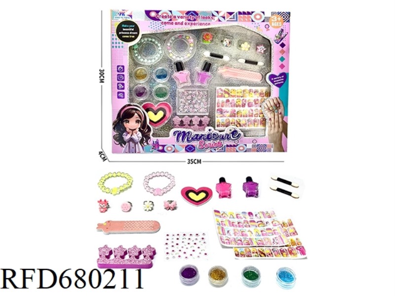 CHILDREN'S TATTOO NAIL ART RING BRACELET SET