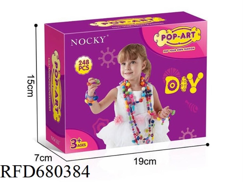 248 PIECES OF POP STRING BEADS