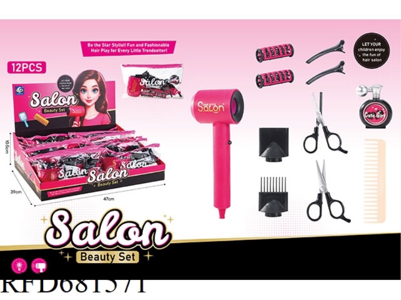 HAIRDRESSING TOOL SET 12PCS