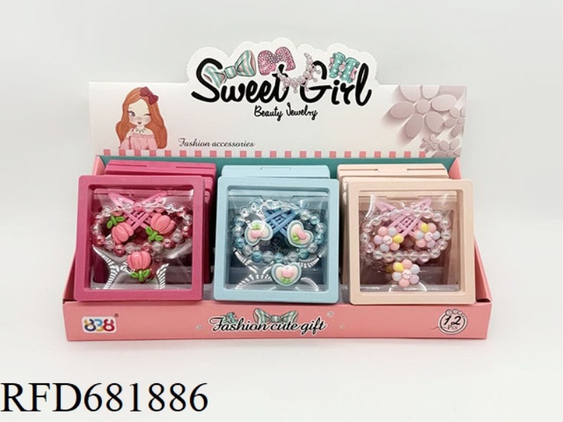 GIRL JEWELRY: HAIRPIN+BRACELET 12PCS