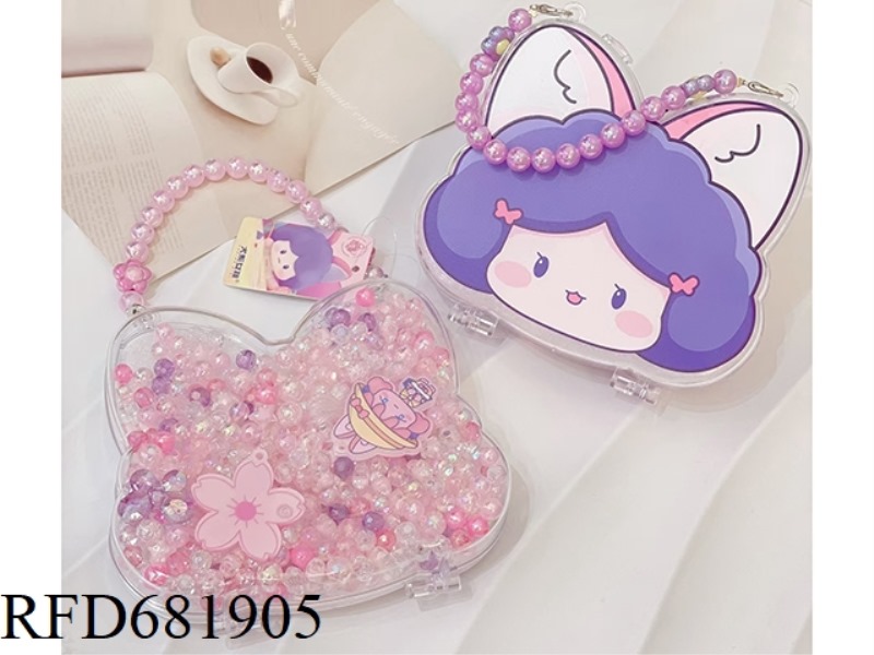 DOG GIRL PORTABLE BOX JEWELRY SET (BEADED) 12PCS