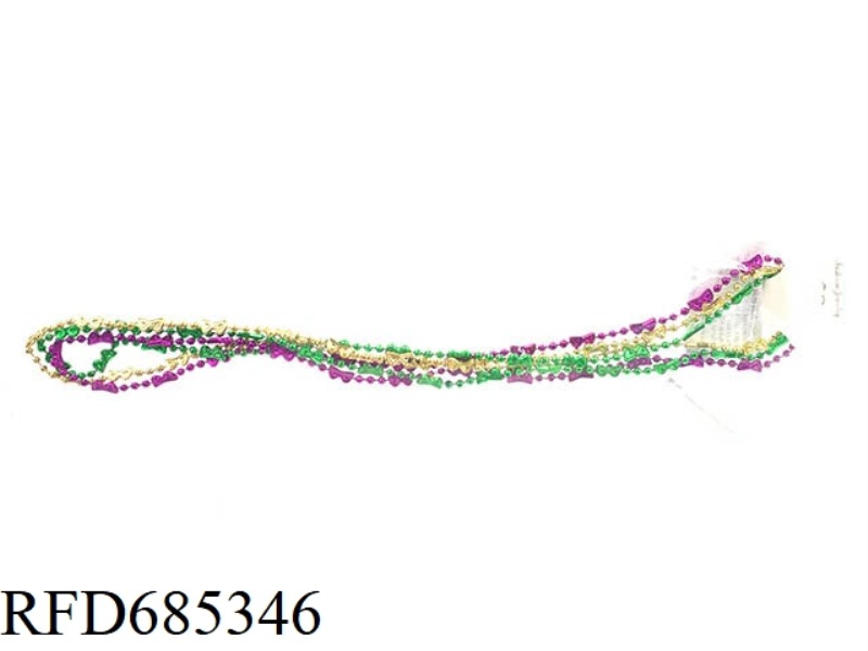3 PIECES OF CARNIVAL MASK BEAD CHAINS
