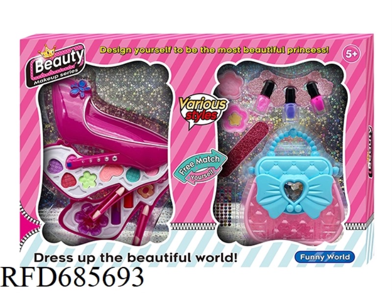 HIGH HEELS, MAKEUP AND NAIL ART COMBINATION