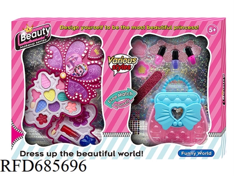 CROWN FLOWER MAKEUP AND NAIL ART SET