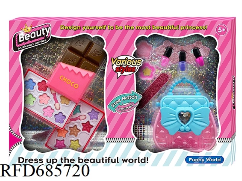 CHOCOLATE MAKEUP AND NAIL ART COMBINATION