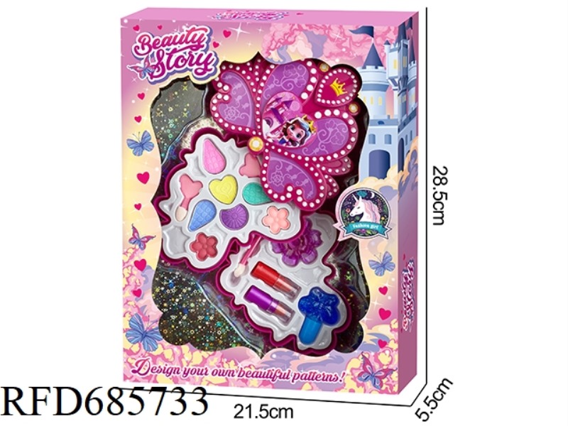 A TWO-LAYER MAKEUP SET OF CROWN FLOWER
