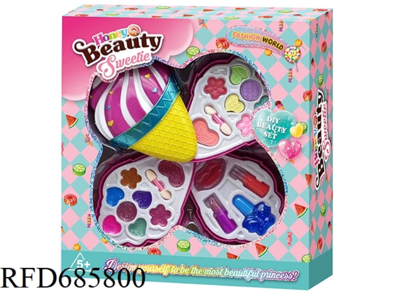 THREE-LAYER ICE CREAM MAKEUP COMBINATION