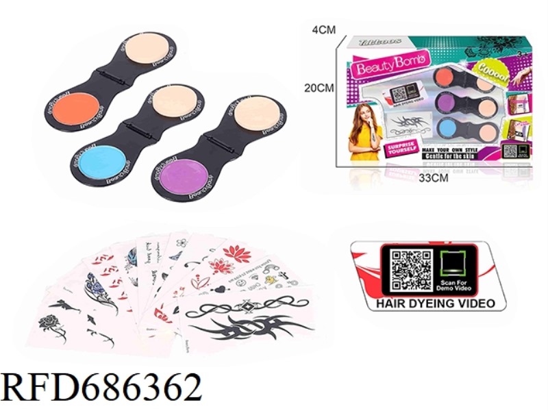DIY BEAUTY GIRL HAIR DYEING AND TATTOO SET