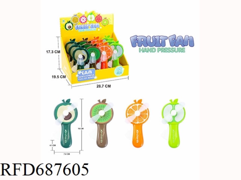COLORFUL FRUIT FAN 12PCS/DISPLAY BOX