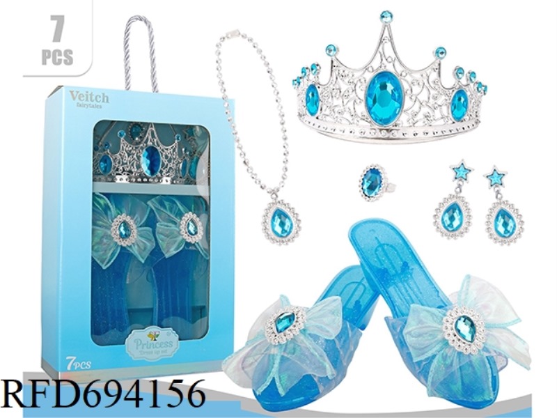 CROWN GAUZE NET BOW PRINCESS SHOES SET