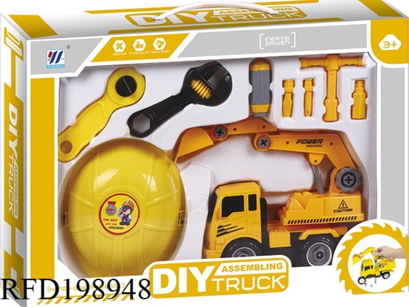 DIY EXCAVATOR FRICTION DISMOUNTING SIMULATION TRUCK WITH TOOL SET