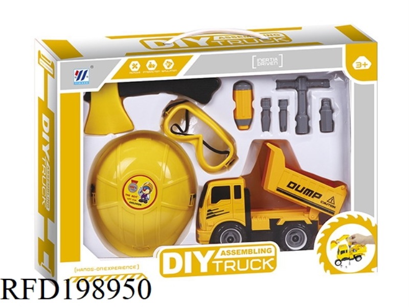 DIY DUMP TRUCK FRICTION DISMOUNTING SIMULATION TRUCK WITH TOOL SET