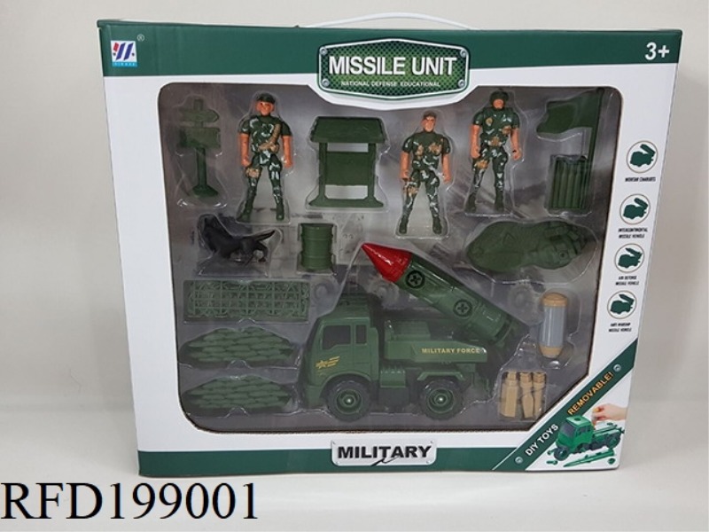 DIY FRICTION DISMOUNTING MILITARY AGAINST WARSHIP GUIDED MISSILE CAR SET