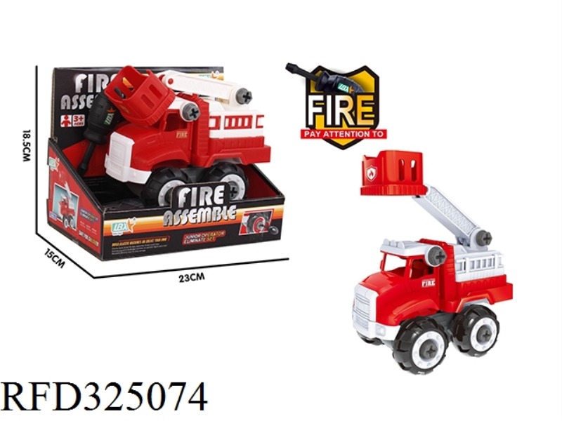 DISMANTLE AND INSTALL FIRE LADDER TRUCK