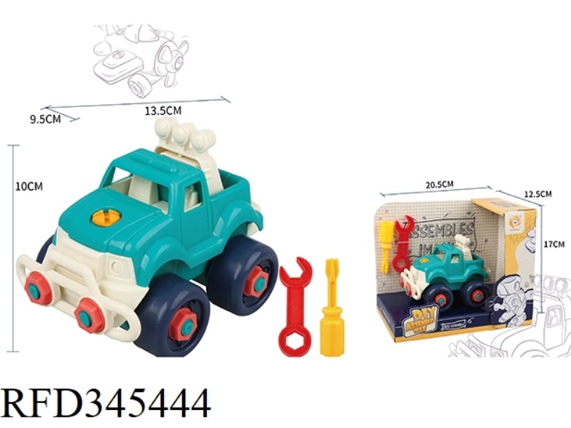 DISASSEMBLY AND ASSEMBLY OF PUZZLE OFF-ROAD VEHICLE