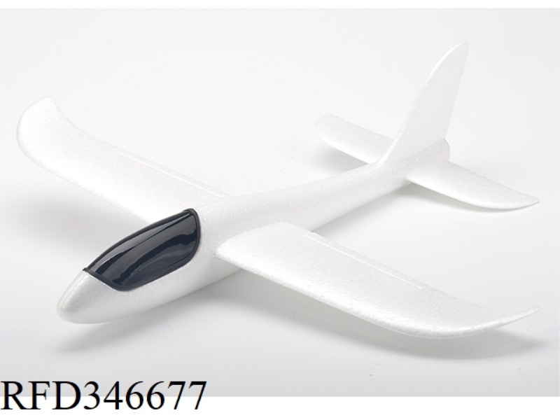WHITE HAND-PAINTED DIRECT-FLYING FOAM GLIDER (FIVE JOINT PAINT + BRUSH)